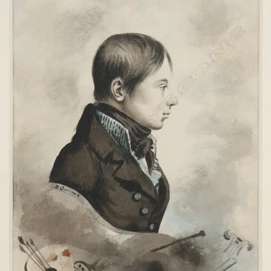 F Cuviard 'Portrait of an artist',